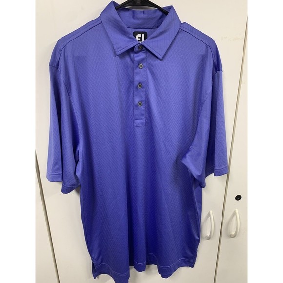 FOOTJOY‎ MENS  BLUE GOLF REGULAR FIT 4 BUTTON POLO SHIRT LARGE - Picture 1 of 8